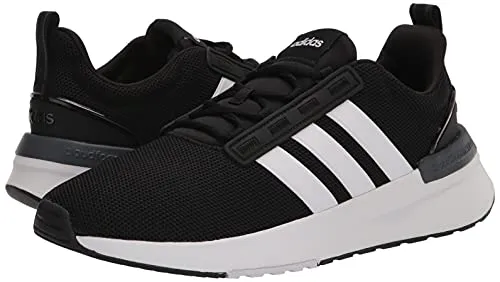 adidas Men's Racer TR21 Trail Running Shoe, Black/White/Core Black, 11