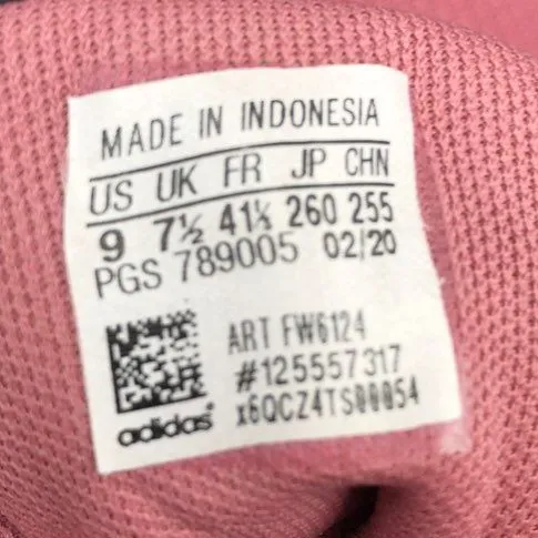 Adidas Women's Galaxy 5 Cloudfoam FW6124 Pink Running Shoes - Size 9
