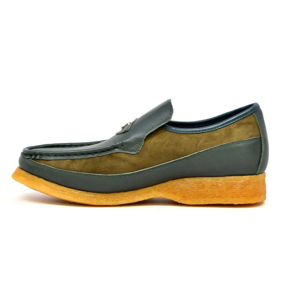 British Walkers Power 1 Men's Leather Slip On Crepe Sole Shoes