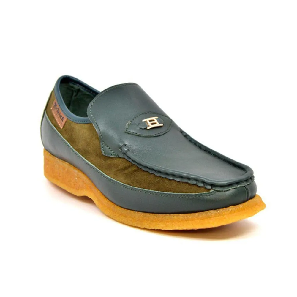 British Walkers Power 1 Men's Leather Slip On Crepe Sole Shoes