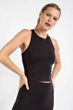 Butter Crop Keyhole Sports Bra Top