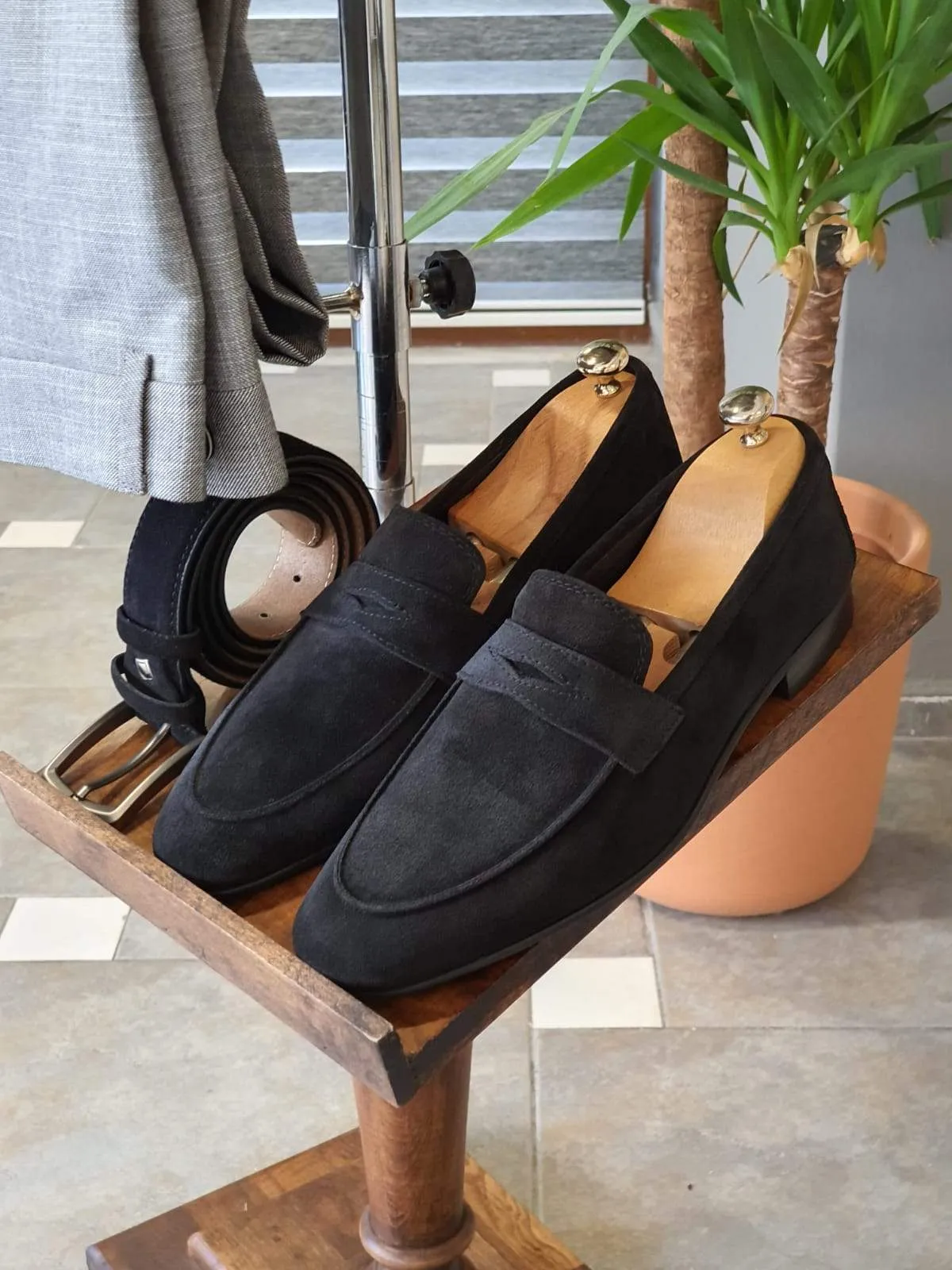 Cambridge Suede Black Sardinelli Loafers