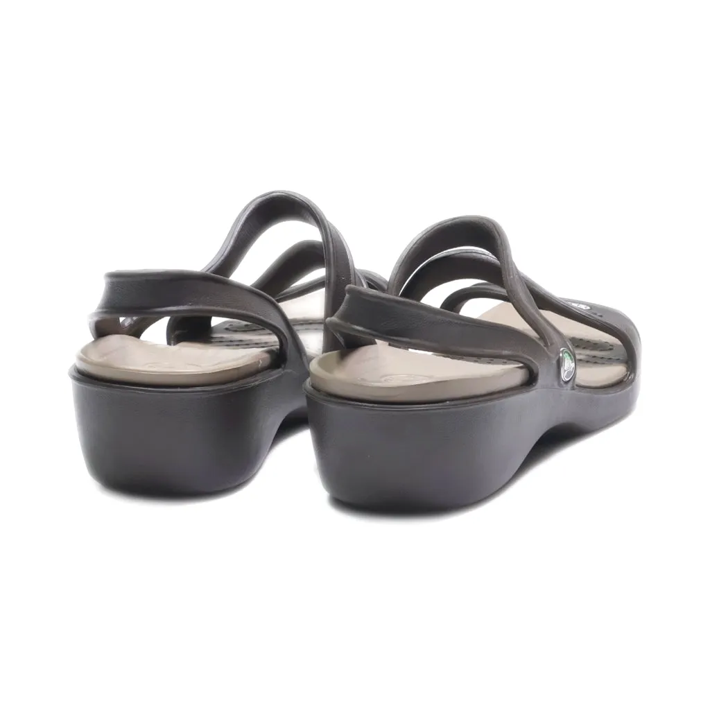 Crocs Wedge Sandals Eva Brown Colour For Women