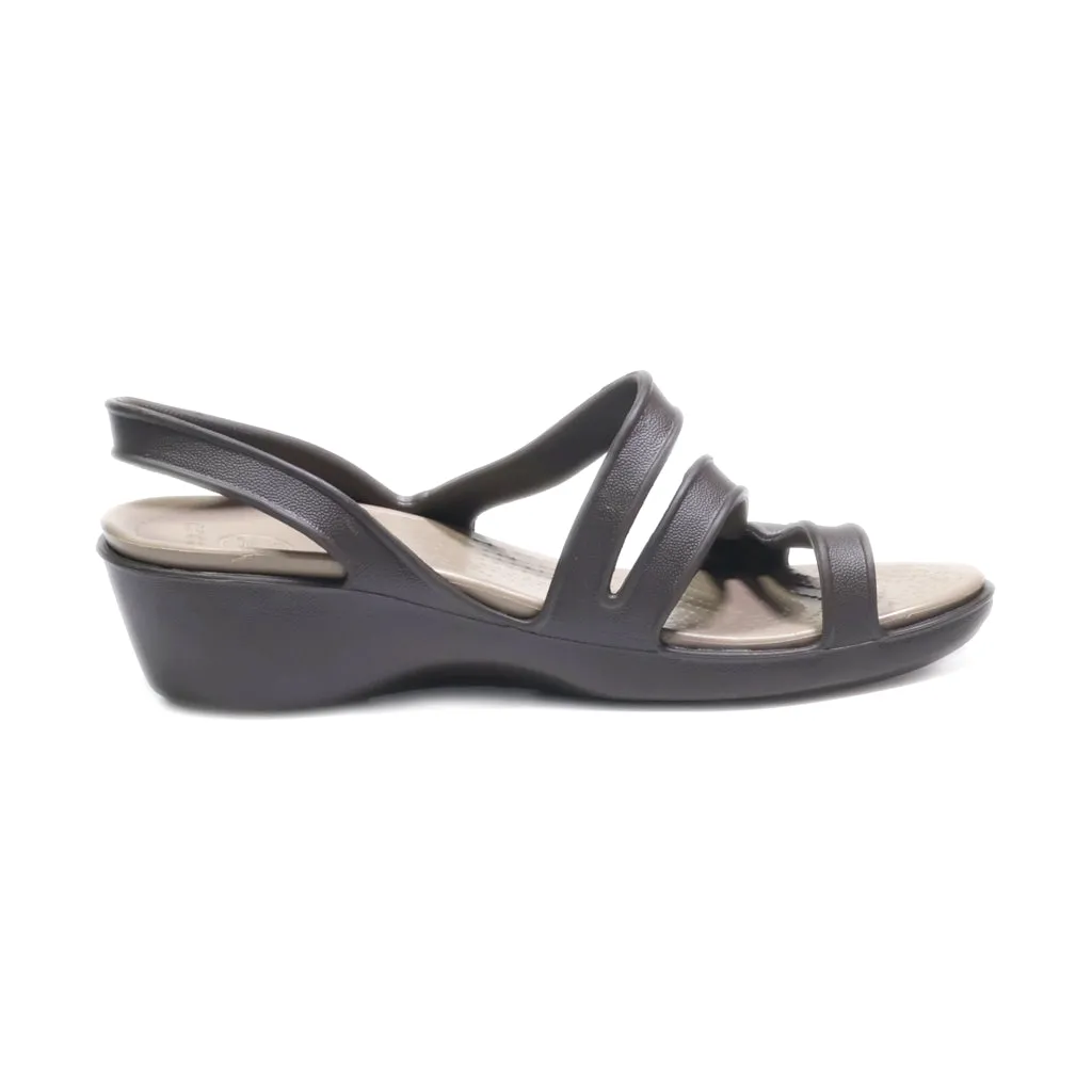 Crocs Wedge Sandals Eva Brown Colour For Women
