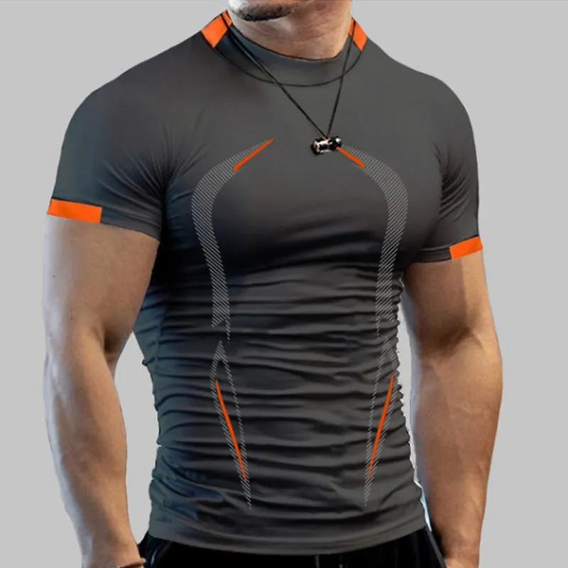 Fitness t-shirt for men - breathable &amp; quick drying