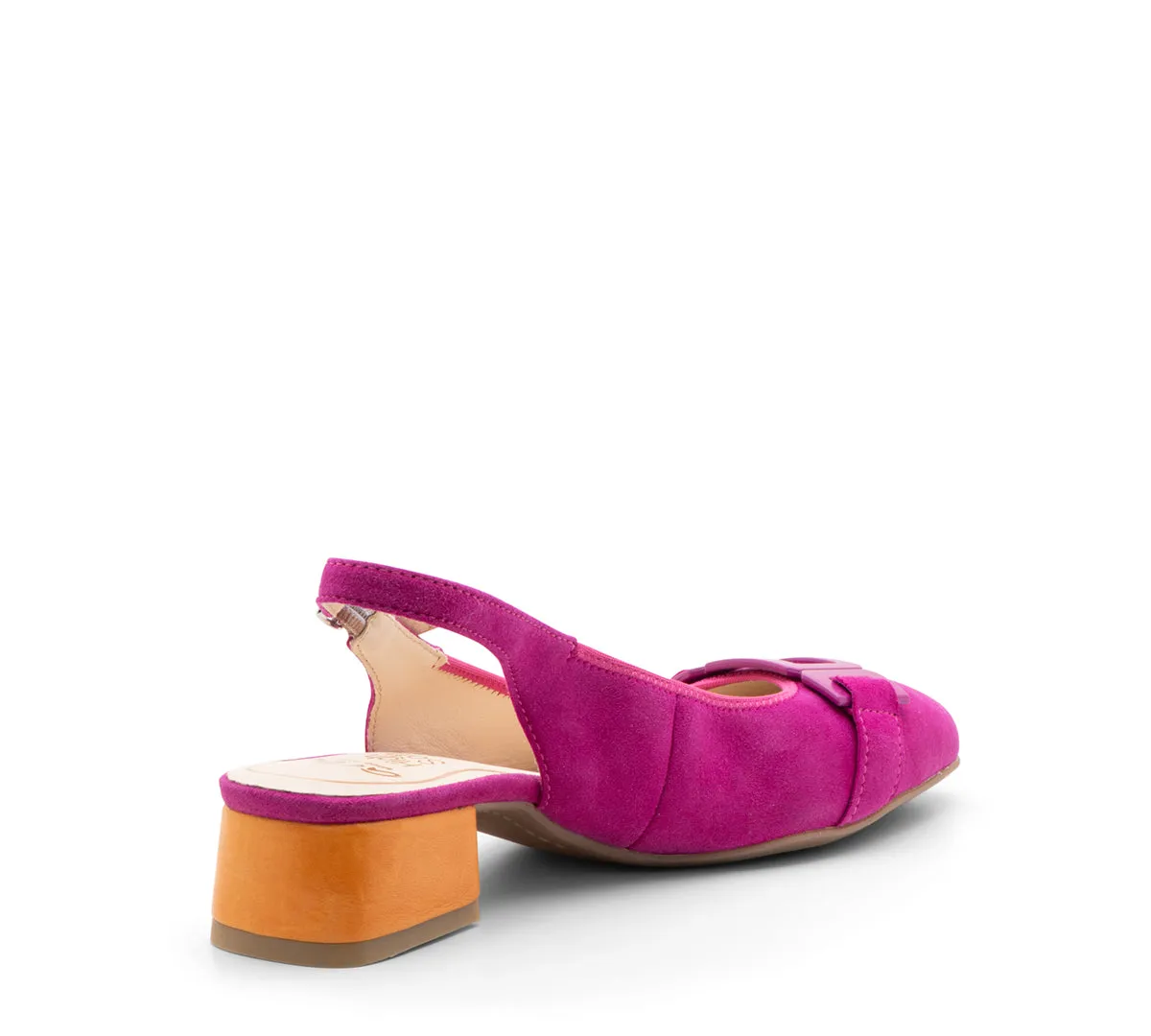 Gallant Sling 2 Women's Chain Block Heel Pump 35mm - Pink 16