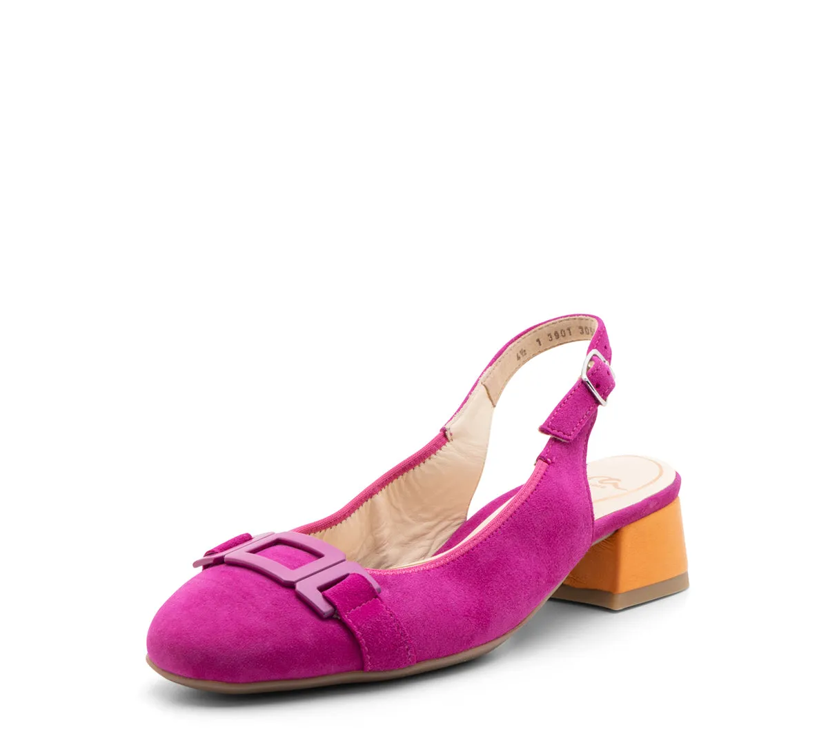 Gallant Sling 2 Women's Chain Block Heel Pump 35mm - Pink 16