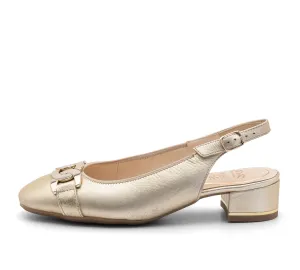 Gallant Sling Women's Chain Block Heel Pump 35mm - Platinum 11