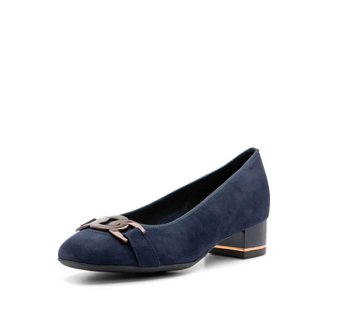 Gallant Women's Buckle Chain Heel Pump 35mm - Midnight 13