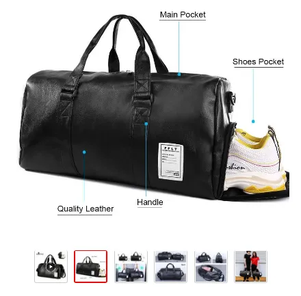 Gym Bag Leather Sports Bags Big Men Training Tas for Shoes Lady Fitness