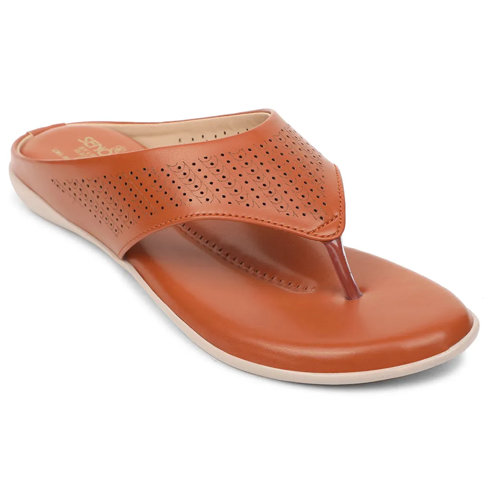 Senorita Tan Casual Slipper For Women AGL-101 By Liberty