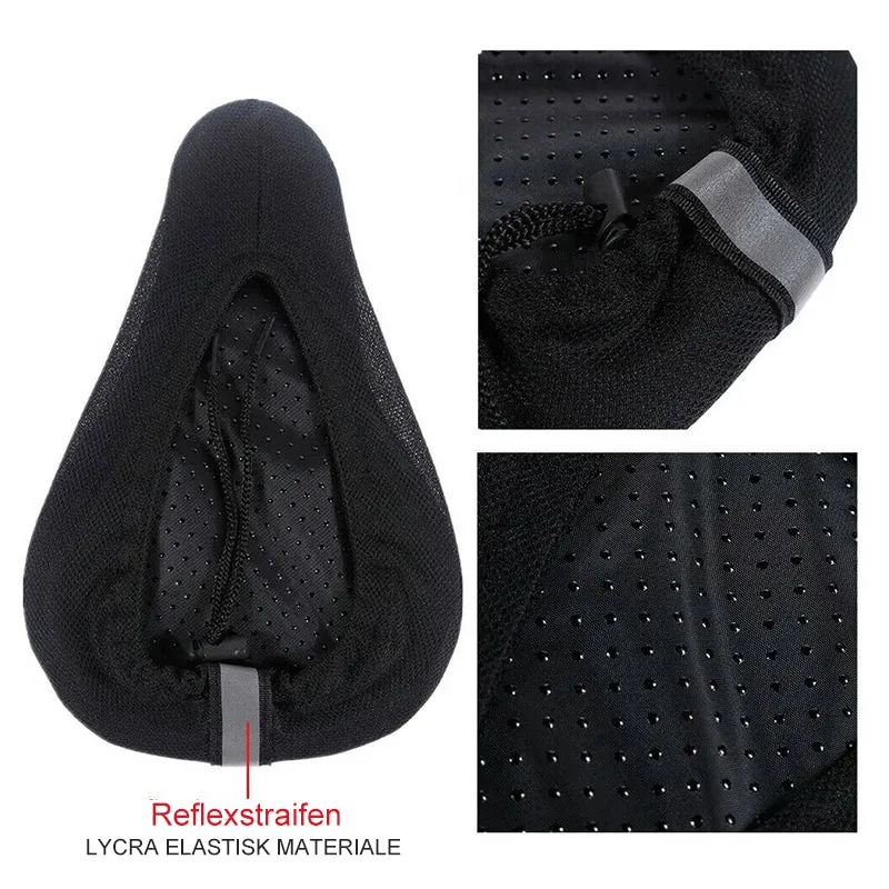 Soft 3d silicone seat cover for bicycles
