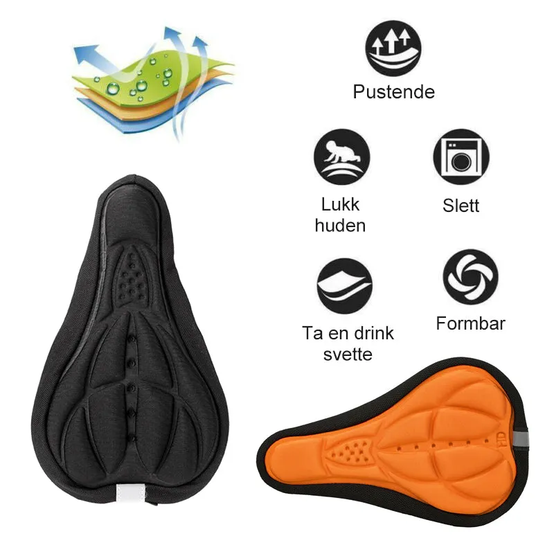 Soft 3d silicone seat cover for bicycles