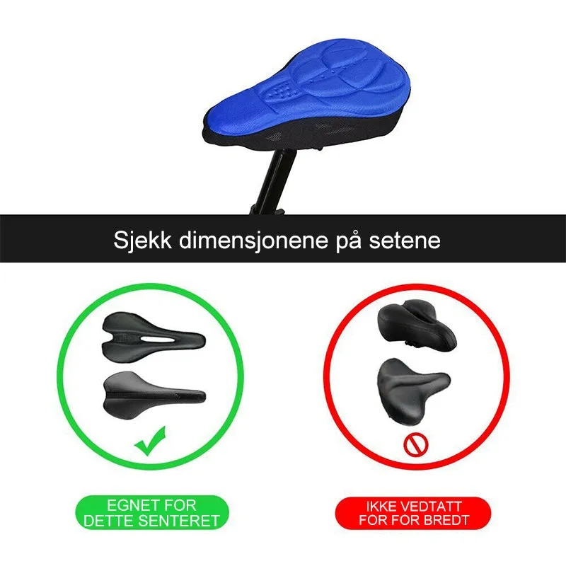 Soft 3d silicone seat cover for bicycles