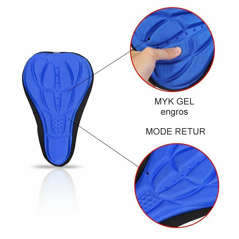 Soft 3d silicone seat cover for bicycles
