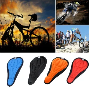 Soft 3d silicone seat cover for bicycles