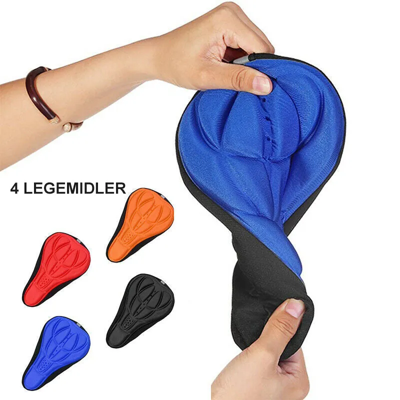 Soft 3d silicone seat cover for bicycles