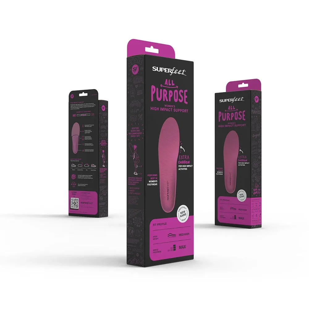 Superfeet Berry All-Purpose Women’s High Impact Support Insoles