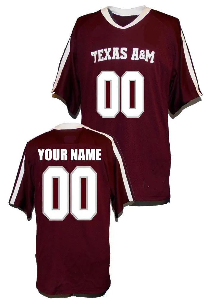 Texas A&M Aggies Style Customizable Football Jersey