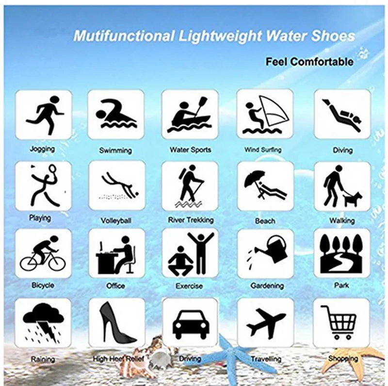 Unisex Water Shoes Drainage Holes Barefoot Quick-Dry Sports Aqua Shoes