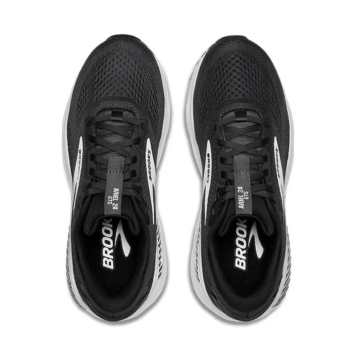 WOMEN'S BROOKS ARIEL GTS 24 1204141B016 COLOR: EBONY/BLACK/WHITE